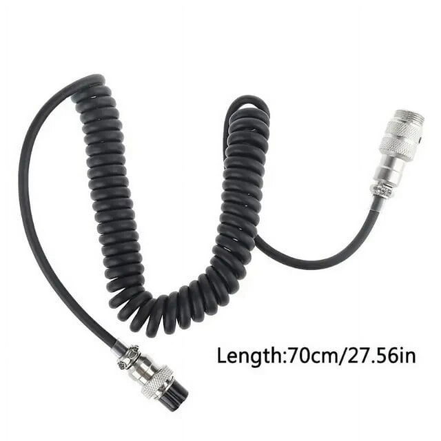 8Pin Coiled Extension Microphone Cord 8Core Aviation Male Plug to 8Core Aviation Female Plug Cable