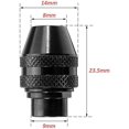 thumbnail image 1 of 2pcs Keyless Chuck Three-jaw Mini Multi-functional Quick Change Adapter Drill Chucks Electric Grinder Tool 9/32-40 6.2mm Shanks Compatible, 1 of 4
