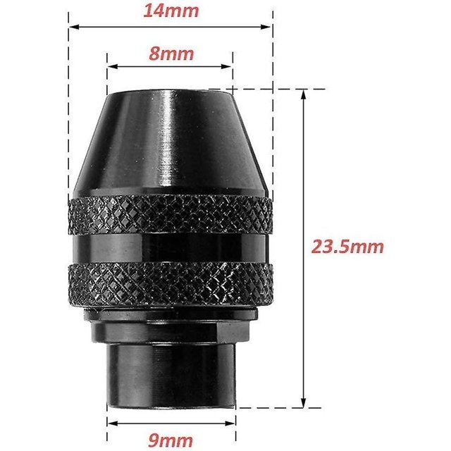 2pcs Keyless Chuck Three-jaw Mini Multi-functional Quick Change Adapter Drill Chucks Electric Grinder Tool 9/32-40 6.2mm Shanks Compatible