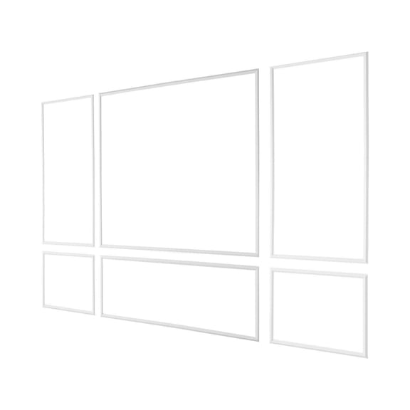 3 Pack Wall Molding Wainscoting Panels Kit Lightweight Paintable Polystyrene Easy Install Accent Wall Trim for Living Room Bedroom Home Decor White 31x63 31x24 in