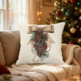 thumbnail image 4 of Uuowzo Christmas Themed Printed Sofa Pillow Cover Christmas Ambiance Decoration Window Cushion Cover Indoor Christmas Decorations, C, 4 of 6