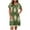 Green, variant on Plus Size Women Boho Ethnic Print Summer Dress, Short Sleeve Ruffle Hem Loose Fit Casual Midi Dress for Beach Daily Vacation
