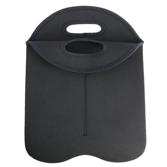 Yucurem Wine Bottle Cooler Neoprene Double Bottle Protective Sleeve Holder Kitchen Storage (Black)