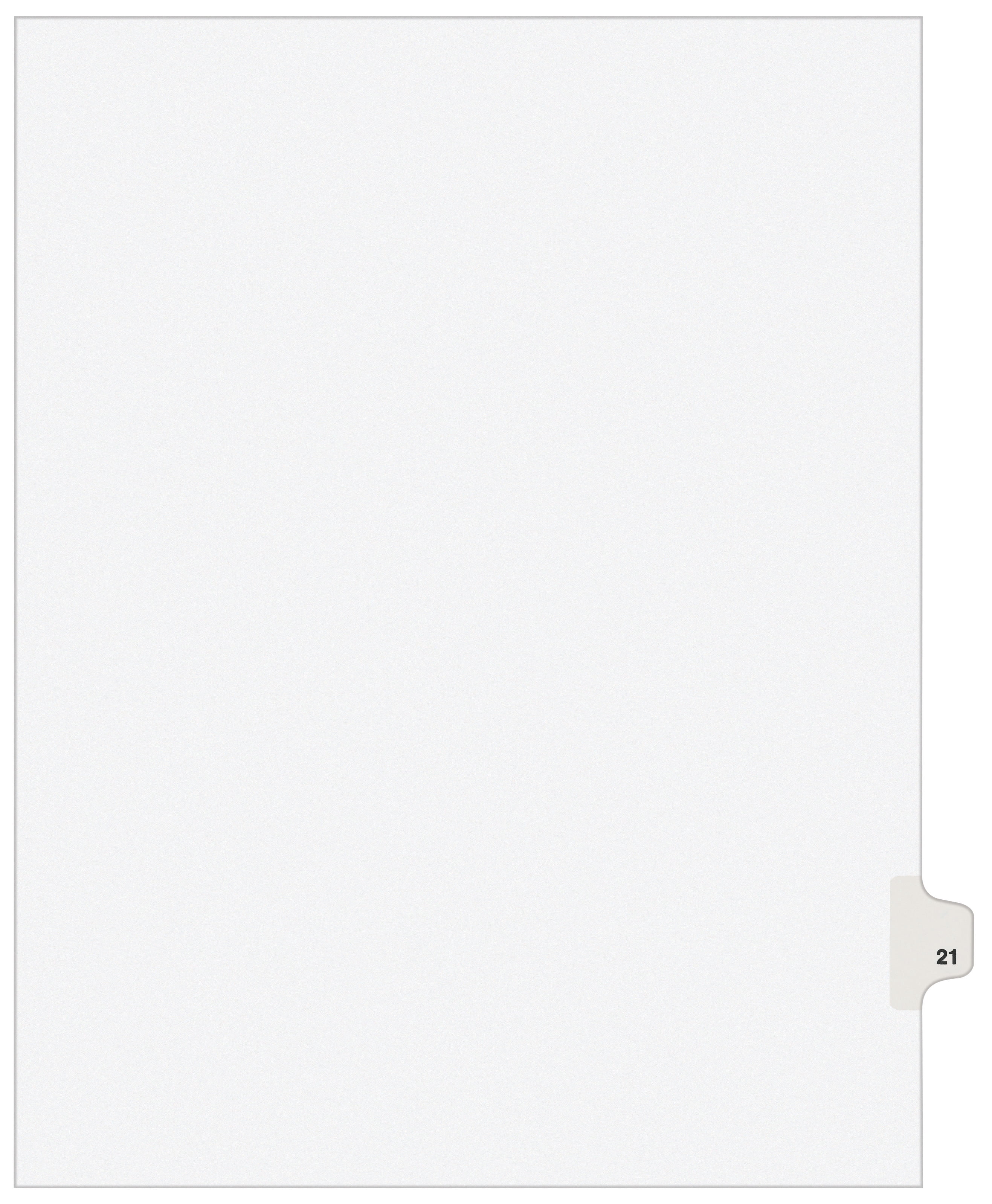 Avery Individual Legal Dividers Avery Style, Letter Size, Side Tab 21