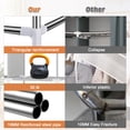 thumbnail image 4 of Portable Closet, 68"x51"x18" Wardrobe Closet with 2 Hanging Rods, 8 Clothes Storage Organizer Shelves, Easy to Assemble, Dustproof Non-Woven Fabric for Bedroom（E-Greetshopping ）, 4 of 9