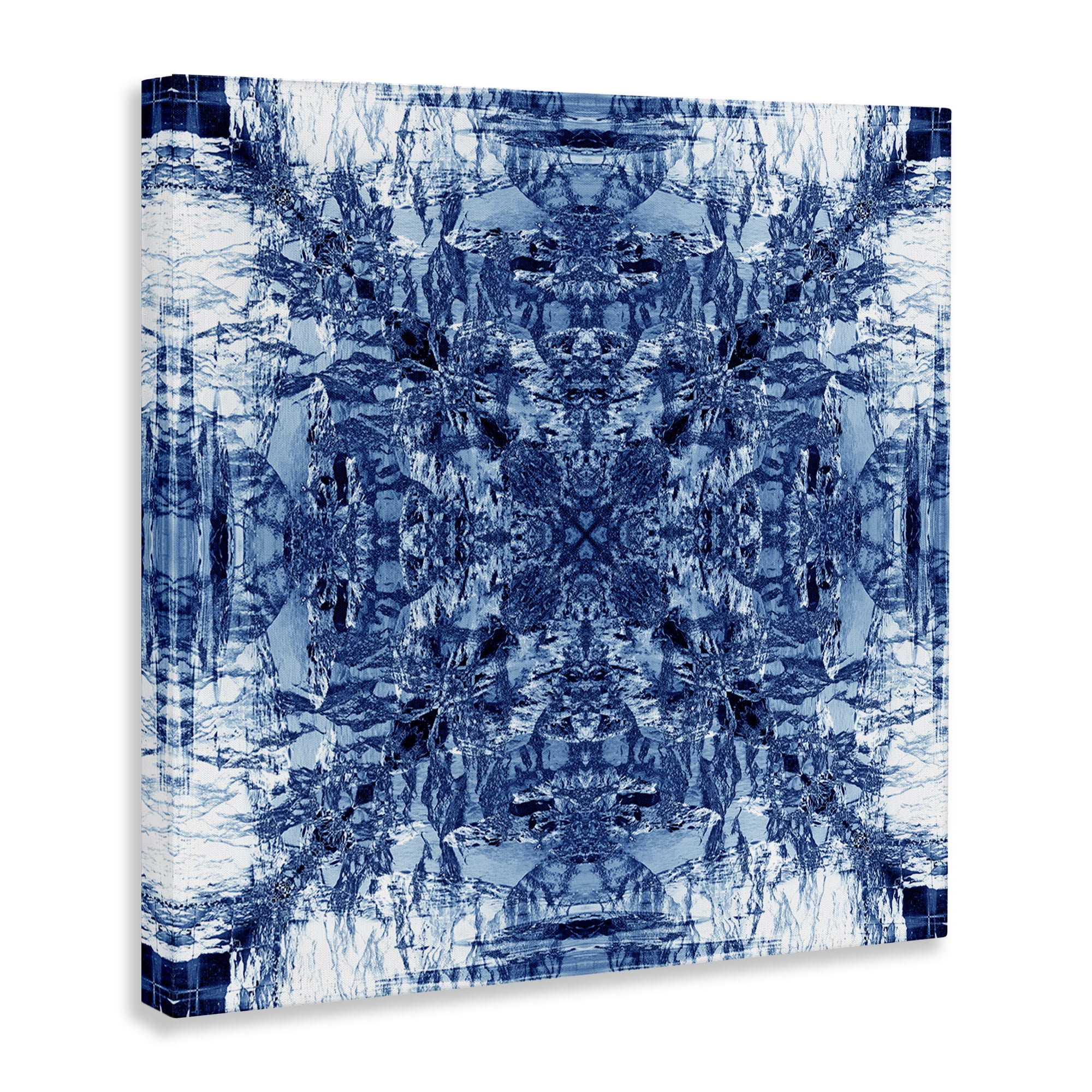 Stupell Industries Mosaic Pattern on White Abstract Painting Wrapped Canvas Art Print Wall Art, 36 x 36