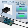 thumbnail image 3 of Cargador rápido USB-C de 20 W ANDHOT con cable para Moto G Power, 3 of 7