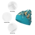 thumbnail image 3 of Hirioo Seashells And Fishing Net On Blue Wooden Table for Men's Knit Cuffed Beanie for Outdoor Activities Unisex, 3 of 6