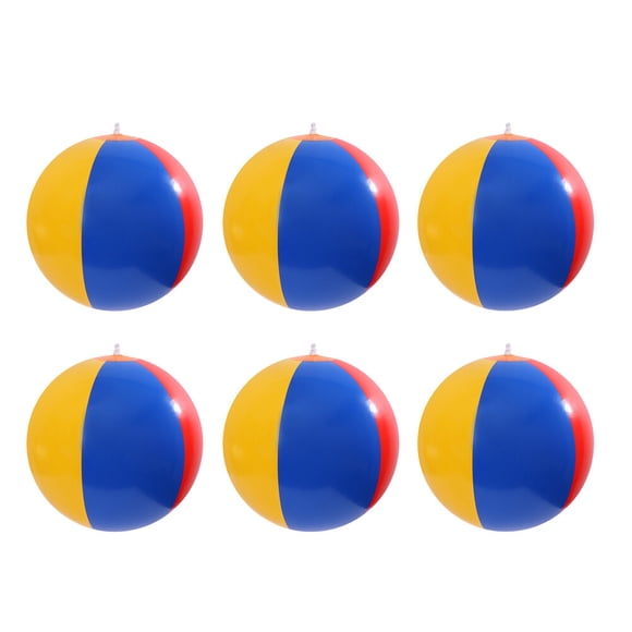CIMAXIC beach balls 6 Pcs Inflatable Beach Balls Kids Playing Balls Swimming Pools Beach Party Toys (Random Color),13.39"X13.39"X0.2"