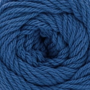 Peaches & Creme Solid 4 Medium Cotton Yarn, Royal 2.5oz/70.9g, 120 Yards