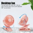 thumbnail image 6 of Creative Mini Clip Fan Mute Portable Desktop Home Dorm Stroller for Rechargeable USB High Wind Three Speed Blower Student Deskto (Blue USB powered), 6 of 7