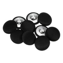 Uxcell 10pcs 16L Fabric Cloth Covered Button 10mm Round Metal Sewing Buttons for Suits Dress Blouses