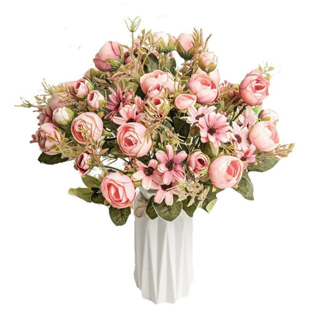 Artificial Flowers Roses Fake Flowers with Stems and Artificia Leaves