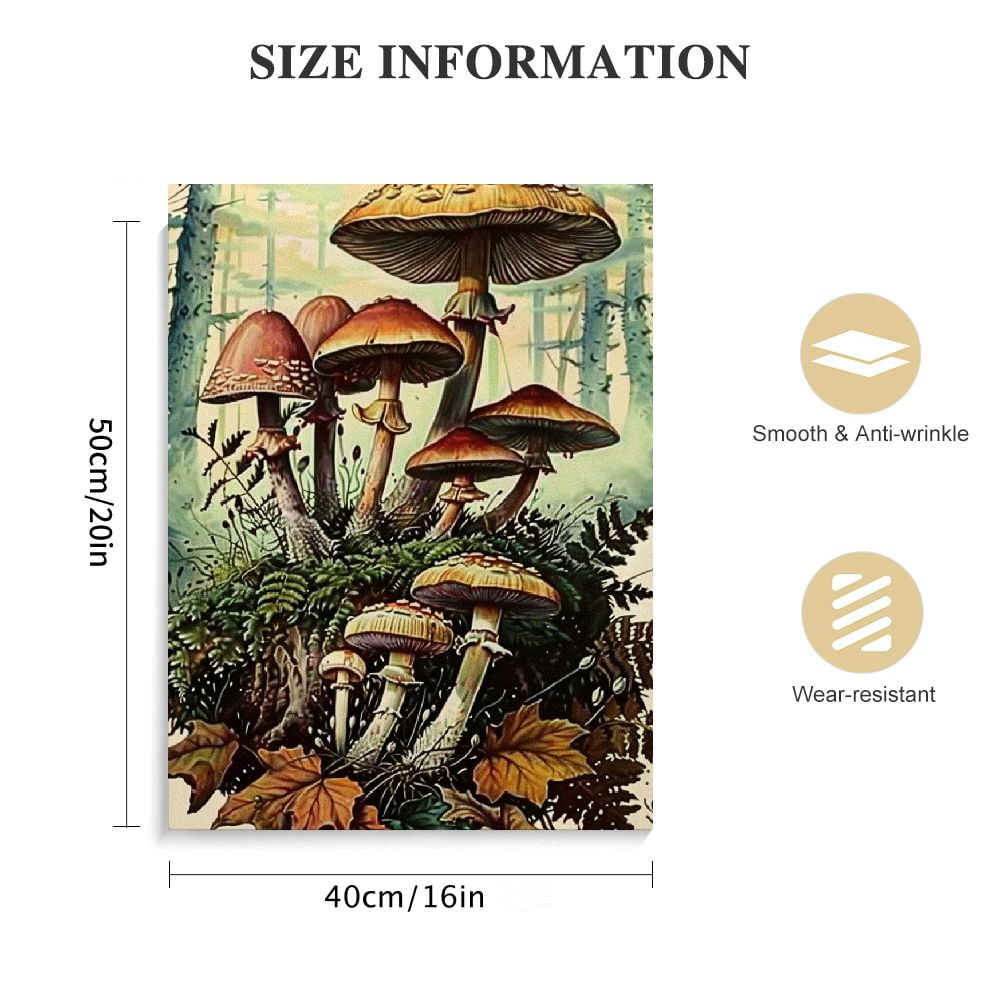 Vintage Mushroom Street Sign Metal Tin Wall Decor - 4x16 Inches Funny Kitchen Bathroom House Art