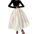 thumbnail image 3 of Satin Long Sleeve Prom Dress with Pockets - Elegant Evening Party Gowns for Women Yellow S, 3 of 9