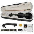 thumbnail image 2 of Tcbosik Violin Set, 4/4 Full Size Fiddle Kit with Hard Case, Violin Bow, Shoulder Rest, Rosin,Extra Strings and Sordine for Adults Beginners Students, Black, 2 of 9