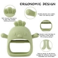 thumbnail image 3 of Baby Teething Toys, Cute Chick Silicone Teether for Infants 3+ Months, Food-Grade Silicone Hand Grip Chew Toy, BPA Free, 3 of 7