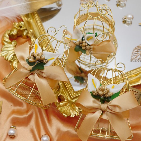 YAOMOBB Gifts Box Bird Cage Shape Candy Box for Wedding Supply