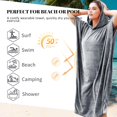 thumbnail image 3 of Towel Catalonia Surf Poncho con capucha y secado rápido, color gris, 3 of 8