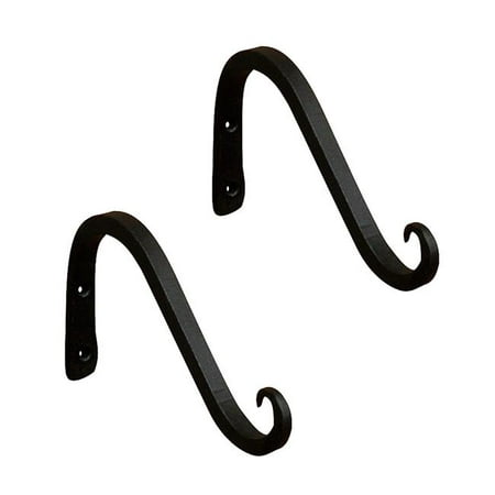 

6 in. Angled Upcurled Bracket Black - Pack of 2