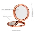 Koyal Wholesale Rose Gold Compact Mirror Flower Girl Wedding Gift, Mint