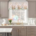 thumbnail image 5 of Valance Curtains for Kitchen Windows Watercolor Easter Eggs Cute Rabbits Rod Pocket Valance Spring Flower Plant Short Window Curtain Topper for Bedroom Living Room Bathroom 54x18in,1&nbsp;Panel, 5 of 9