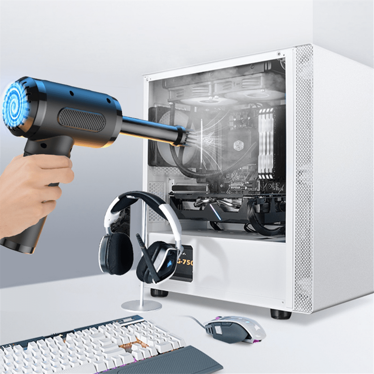 Cordless Air Duster Blower Cleaner USB Charging Computer Household Blower Cleaner Car High Power Powerful Cleaning