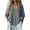 Gray18, variant on Summer Tops V Neck 3/4 Elastic Cuff Blouse, Casual Crinkled Linen Cotton Textured Top, Loose Curved Hem Breathable Lightweight Shift Shirt Summer Tops