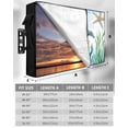 thumbnail image 7 of Outdoor TV Cover 48 to 50 Inch Weatherproof, Ocean Whale Compass Waterproof TV Screen Protector for Outside Decor with Zipper and Pocket 48"L x 30"H , Sea Coral Starfish Bule, 7 of 7