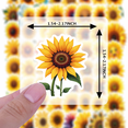 thumbnail image 4 of cartoon Sunflower Theme Stickers, Waterproof Sunflower Theme Sticker for Water Bottle Laptop Phone Cases Planner Skateboard Luggage Helmet Party Favor Decor, Ideal for Adults Teens Teacher Rewards, 4 of 9