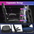 thumbnail image 5 of Gymax High Back Gaming Chair Height Adjustable Swivel Computer Office Chair Grey, 5 of 10