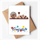 thumbnail image 1 of Parque de diversiones Black instalaciones silueta Sobre de la Carta de felicitación de la tarjeta de matrimonio, 1 of 4