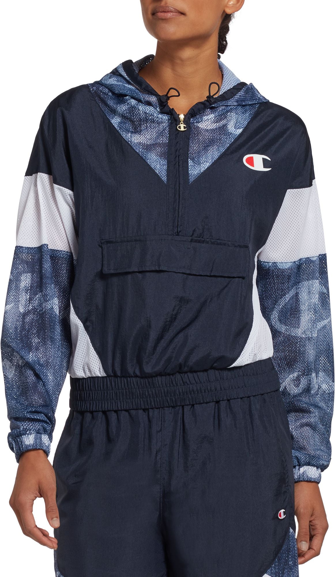 champion nylon warm up jacket