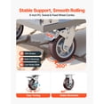 thumbnail image 3 of VEVOR Platform Truck, 2650 lbs Capacity, Heavy Duty Flatbed Cart Dolly with Detachable Guardrail and Swivel Wheels, Foldable Hand Push Truck Cart, for Groceries, Garage, Warehouse, 48 x 24 x 36.2 in, 3 of 9