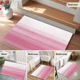 thumbnail image 6 of Rectangle Area Rug 2x3ft,Farm Watercolor Pink White Color Ombre Washable Carpet Non-Slip Runner Accent Rugs Indoor Floor Mat for Bedroom Living Room Decor,Modern Abstract Line, 6 of 9