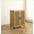 thumbnail image 2 of Shoe Cabinet Rattan Mesh Double-Door 29.5in | Large Storage | Melamine, Carbon Steel, 2 of 7
