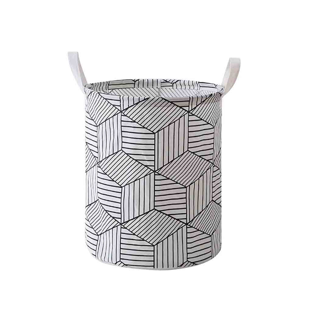 Cotton Waterproof Washing Bag Laundry Hamper Clothes Basket Foldable Storage 