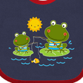 thumbnail image 4 of Inktastic Fishing Frogs Cute Fisherman Boys Baby Bib, 4 of 4