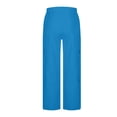 thumbnail image 5 of Uncuffed Cargo Pants Women Baggy Parachute Trouser Straight Leg Loose Fit Y2K Casual Gym Pants Blue 2XL, 5 of 6