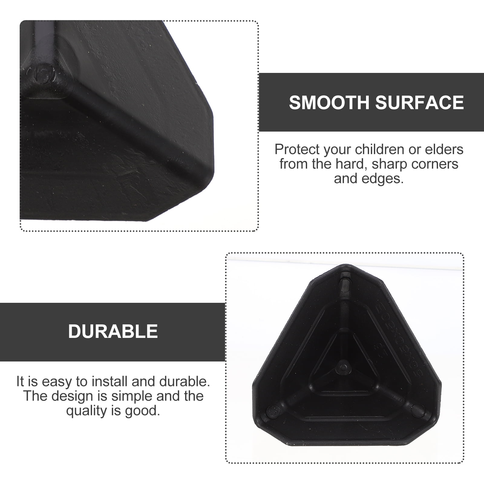 ETEREAUTY 200Pcs Case Carton Corner Guards Black Lightweight Protective Edges for Shipping Boxes