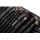 thumbnail image 4 of Set of 24 Professional Makeup Brushes Synthetic Wood Handle Makeup Brush Kit with Leather Case, 4 of 5