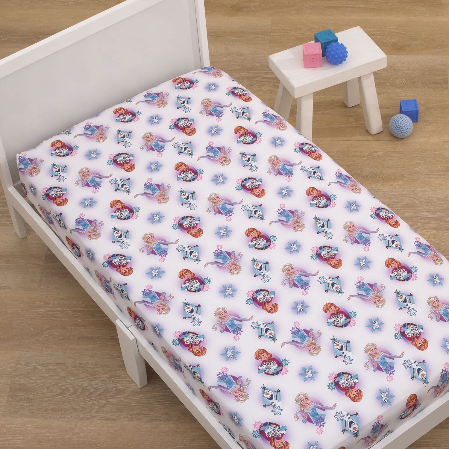 Disney Frozen Fitted Crib Sheet 100% Soft Microfiber, Baby Sheet, Fits Standard Size Crib Mattress 28in x 52in - image 2 of 4