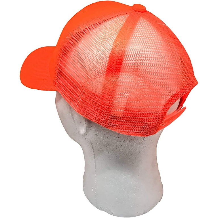 Black Duck Brand Bright Adjustable Baseball Cap Hat) Back Visual Hunting Orange (1 Mesh Safety
