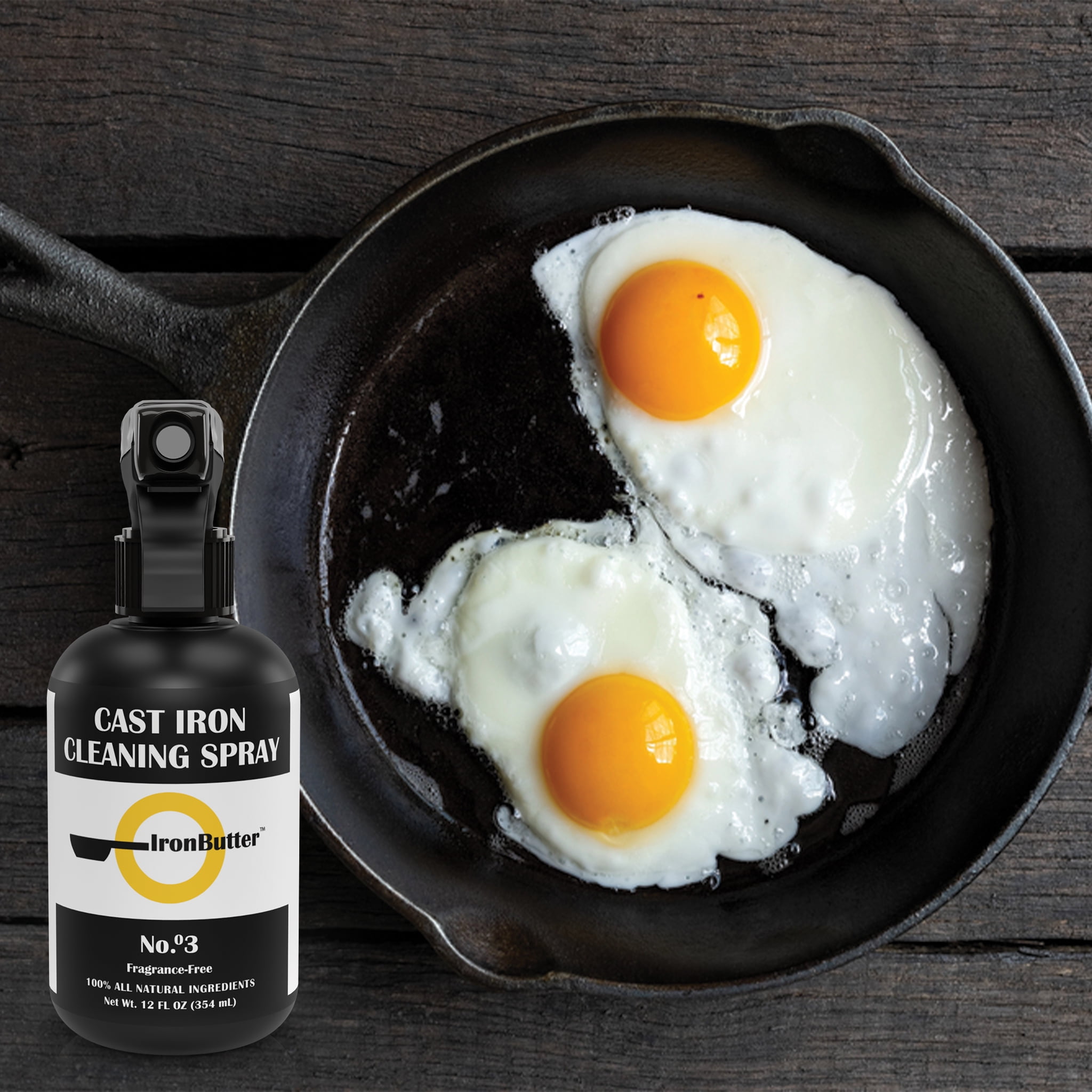 IRONBUTTER Cast Iron Soap Spray (12 Fl oz) 100% All Natural Ingredients (2 pack)