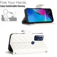 thumbnail image 6 of for Motorola Moto G Play 2023 Wallet Case, Elegant Card Holder Cash Slot PU Leather Kickstand Shoulder Strap Shockproof Protective Flip Women Girls Case Cover for Moto G Play 2023, White, 6 of 6