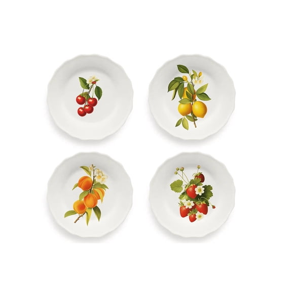 Fruitstand NewWave Melamine Salad Plate - Assorted Colors - 8.7" - Set of 4