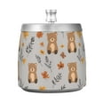 thumbnail image 7 of Yayeee Ashtray with Lid for Cigarette Smokeless Stainless Steel Home Ash Holder, Brown Cartoon Bears, 7 of 7