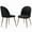 Black- Linen, variant on Newnno Velvet Modern Dining Chairs Set of 2, Upholstered Armless Accent Side Chair with Metal Legs for Kitchen Dining Room, Black