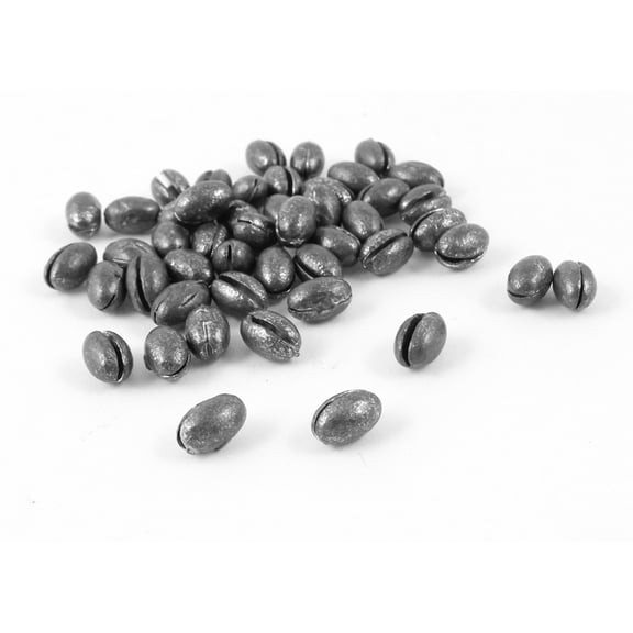 Uxcell 1/16 oz Oval Split Shot Fishing Sinker Weight 50 Pcs