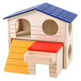 thumbnail image 5 of Wood Hamster Castle Hideout Toy for Small Pets and Resting Place 10.5x10.5x9.5 Inches, 5 of 5